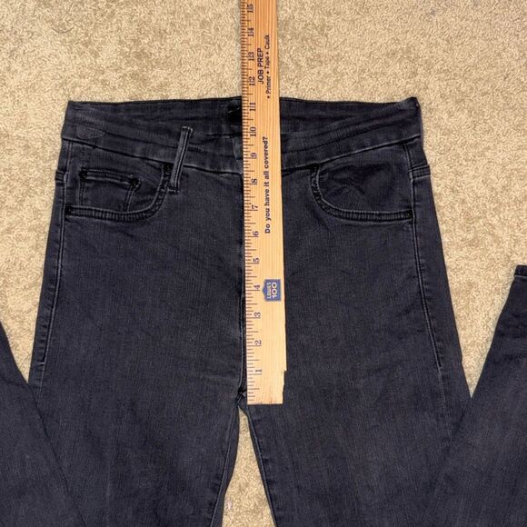 Mother Denim High Waisted Looker Dancing in the Dark washed black ankle jeans si - Picture 11 of 13